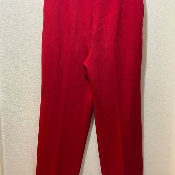 St. John Evening Marie Gray Pants red  size 4 - Picture 4 of 6